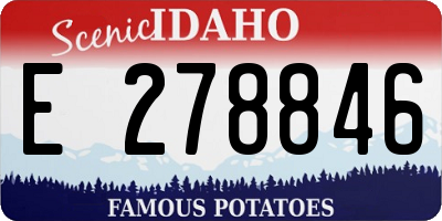 ID license plate E278846