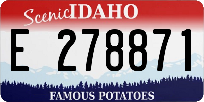 ID license plate E278871