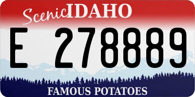 ID license plate E278889