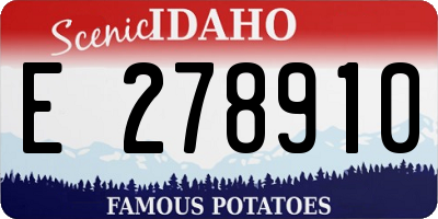 ID license plate E278910