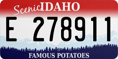 ID license plate E278911