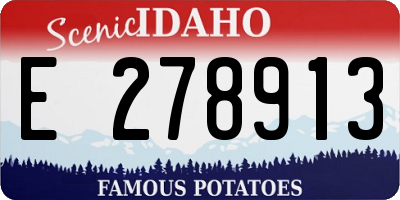 ID license plate E278913