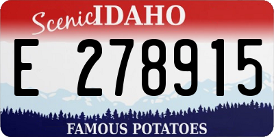 ID license plate E278915