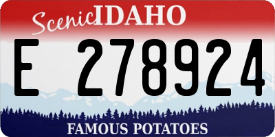 ID license plate E278924