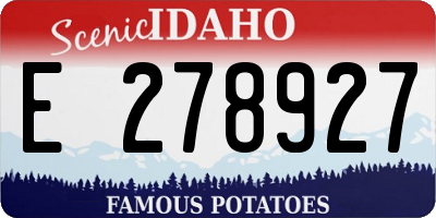 ID license plate E278927