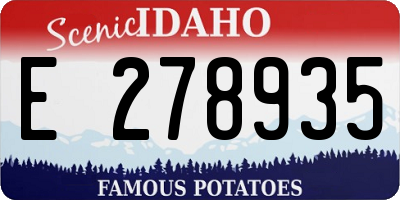ID license plate E278935