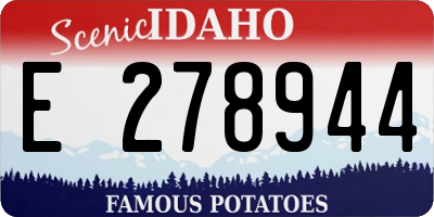 ID license plate E278944