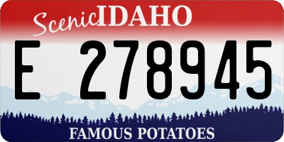ID license plate E278945