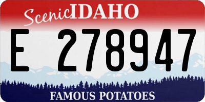ID license plate E278947