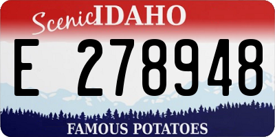 ID license plate E278948