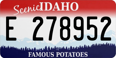 ID license plate E278952