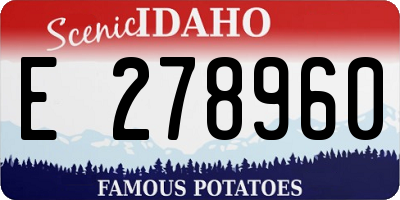 ID license plate E278960