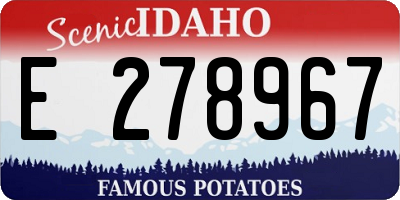 ID license plate E278967