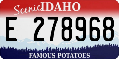 ID license plate E278968