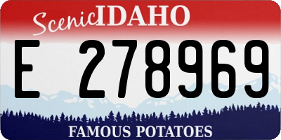 ID license plate E278969