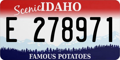 ID license plate E278971