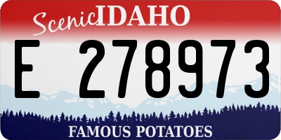 ID license plate E278973