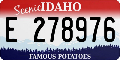 ID license plate E278976