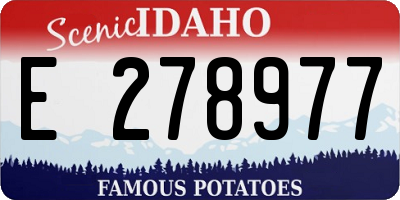 ID license plate E278977