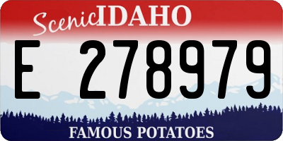 ID license plate E278979