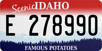 ID license plate E278990
