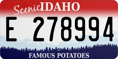 ID license plate E278994