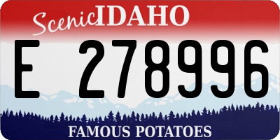 ID license plate E278996