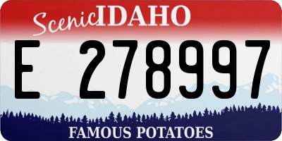 ID license plate E278997