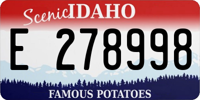 ID license plate E278998