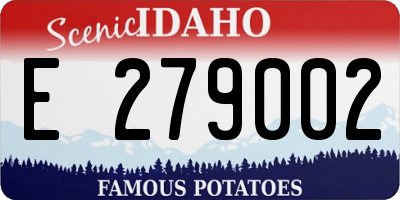 ID license plate E279002