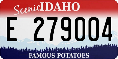 ID license plate E279004