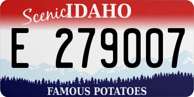 ID license plate E279007