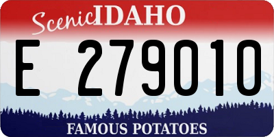 ID license plate E279010