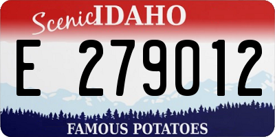 ID license plate E279012