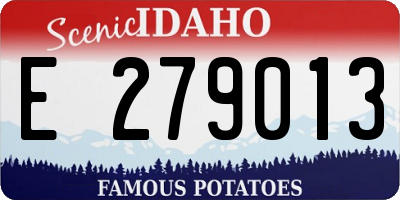 ID license plate E279013