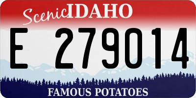 ID license plate E279014