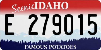 ID license plate E279015