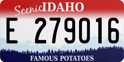 ID license plate E279016