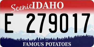 ID license plate E279017