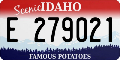 ID license plate E279021