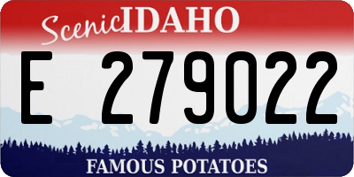 ID license plate E279022