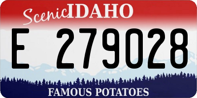 ID license plate E279028