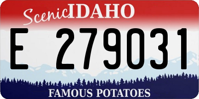 ID license plate E279031
