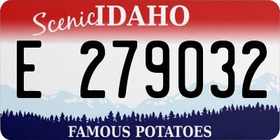 ID license plate E279032