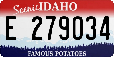 ID license plate E279034