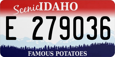 ID license plate E279036