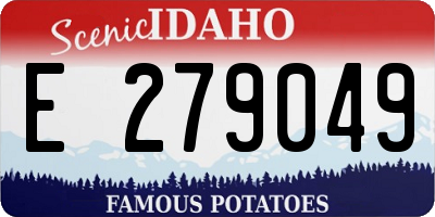 ID license plate E279049