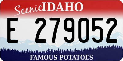 ID license plate E279052