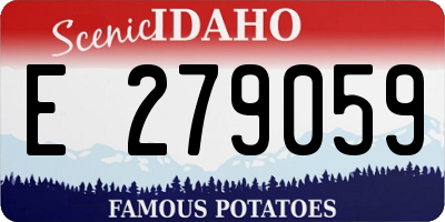 ID license plate E279059