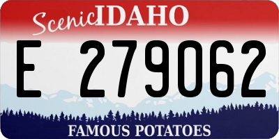 ID license plate E279062